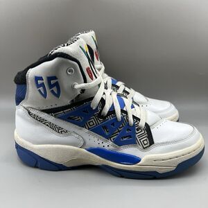 Adidas Dikembe Mutombo Shoes Royal Men’s Size 9 White Blue Basketball Sneakers